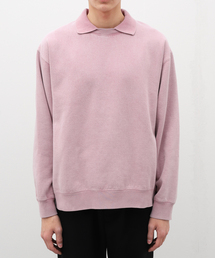 collared ピグメントスウェット
