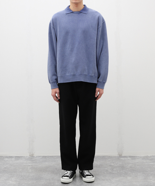 B.C STOCK（ベーセーストック）の「collared ピグメントスウェット（スウェット・メンズ・ピンク/ブルー系その他/ブラック・LARGE/MEDIUM）」の4枚目の写真