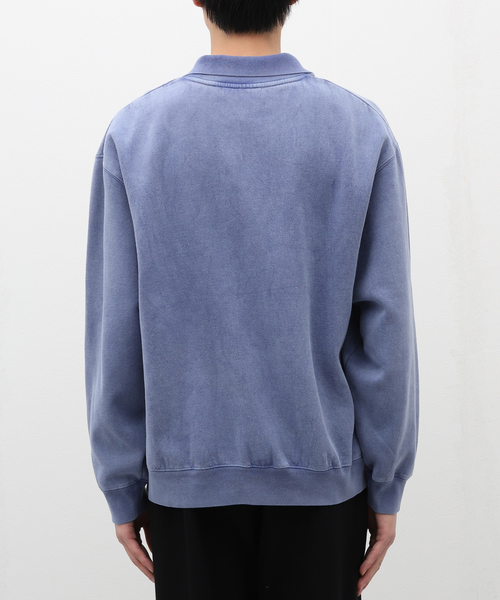 B.C STOCK（ベーセーストック）の「collared ピグメントスウェット（スウェット・メンズ・ピンク/ブルー系その他/ブラック・LARGE/MEDIUM）」の7枚目の写真