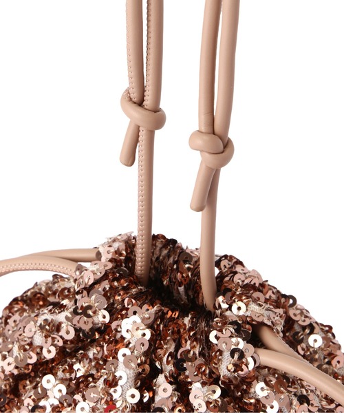 FREE'S MART（フリーズマート）の「◇スパンコール巾着バッグ（ハンドバッグ・レディース・ピンク/ブラック/シルバー・ﾌﾘ-）」の11枚目の写真