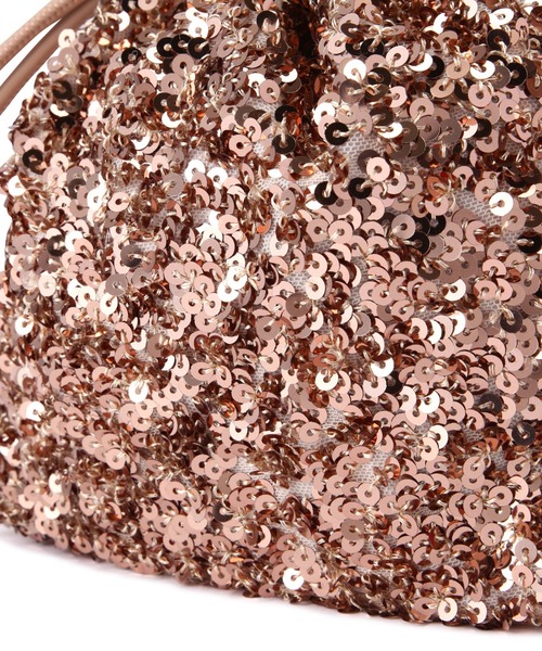 FREE'S MART（フリーズマート）の「◇スパンコール巾着バッグ（ハンドバッグ・レディース・ピンク/ブラック/シルバー・ﾌﾘ-）」の12枚目の写真