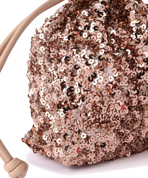 FREE'S MART（フリーズマート）の「◇スパンコール巾着バッグ（ハンドバッグ・レディース・ピンク/ブラック/シルバー・ﾌﾘ-）」の13枚目の写真