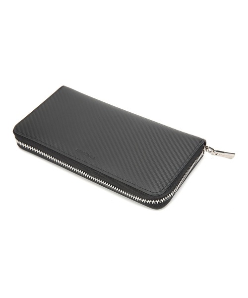 VANQUISH（ヴァンキッシュ）の「【VANQUISH/ヴァンキッシュ】牛革カーボン ラウンドファスナー 長財布（財布・メンズ・ネイビー/レッド/ブラック・FREE）」の14枚目の写真