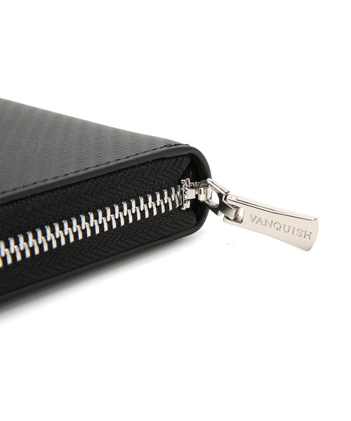 VANQUISH（ヴァンキッシュ）の「【VANQUISH/ヴァンキッシュ】牛革カーボン ラウンドファスナー 長財布（財布・メンズ・ネイビー/レッド/ブラック・FREE）」の16枚目の写真
