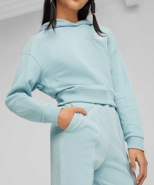 PUMA（プーマ）の「PUMA/プーマ BETTER CLASSICS フーディ スウェット ガールズ フーディー 624454（パーカー・キッズ・ブラック/ベージュ/ブルー/ライトブルー・L/M/S/XL）」の4枚目の写真