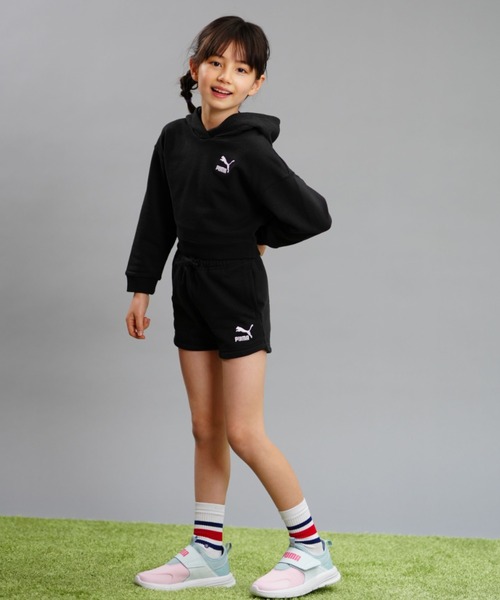 PUMA（プーマ）の「PUMA/プーマ BETTER CLASSICS フーディ スウェット ガールズ フーディー 624454（パーカー・キッズ・ブラック/ベージュ/ブルー/ライトブルー・L/M/S/XL）」の6枚目の写真