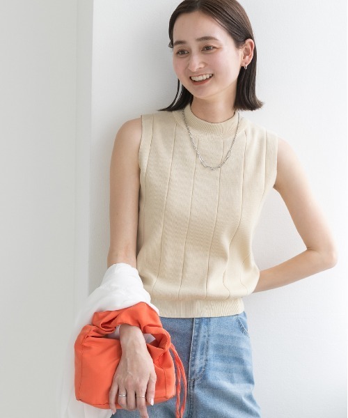 みーちゃん　アルチビオレディース　モックネックノースリーブトップス みーちゃん アルチビオレディース モックネックノースリーブ