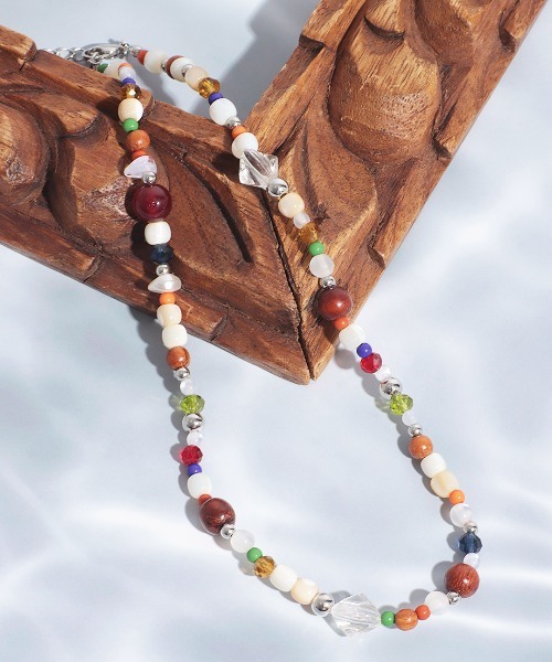 チチカカ（チチカカ）の「ミックスビーズネックレス（ネックレス