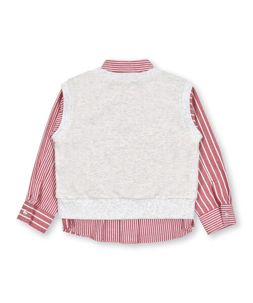 Noeil aime BeBe(ノイユエイムベベ)の「シャンブレーMIXストライプシャツ&ベストセット(80~130cm)(シャツ/ブラウス・キッズ・ブルー系その他/レッド系その他・120cm/110cm/130cm/100cm/90cm/80cm)」の9枚目の写真