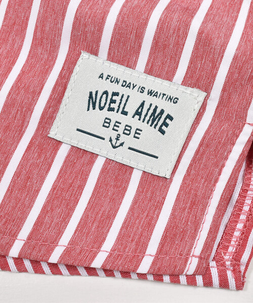 Noeil aime BeBe(ノイユエイムベベ)の「シャンブレーMIXストライプシャツ&ベストセット(80~130cm)(シャツ/ブラウス・キッズ・ブルー系その他/レッド系その他・120cm/110cm/130cm/100cm/90cm/80cm)」の22枚目の写真