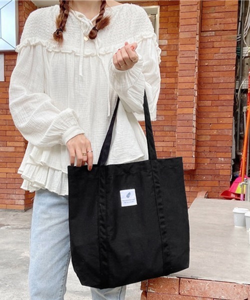 Miniministore（ミニミニストア）の「トートバッグ キャンバスバッグ 大容量（トートバッグ・レディース・グリーン/ブラウン/ホワイト/ラベンダー/ベージュ/ネイビー/ライトブルー/ブラック/ライトブラウン・FREE）」の21枚目の写真