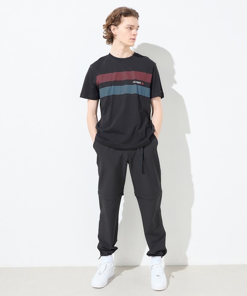 TOMMY HILFIGER（トミーヒルフィガー）の「【オンライン限定】【ユニセックス】チェストストライプTシャツ（Tシャツ/カットソー・メンズ・ブラック/ホワイト/ネイビー・SMALL/MEDIUM/LARGE/X-LARGE）」の5枚目の写真
