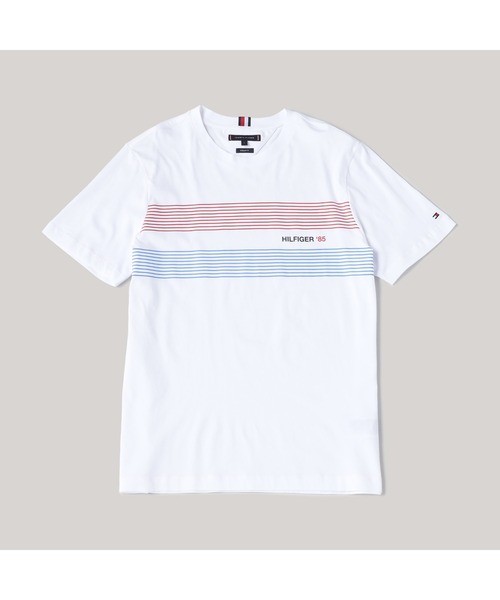 TOMMY HILFIGER（トミーヒルフィガー）の「【オンライン限定】【ユニセックス】チェストストライプTシャツ（Tシャツ/カットソー・メンズ・ブラック/ホワイト/ネイビー・SMALL/MEDIUM/LARGE/X-LARGE）」の9枚目の写真
