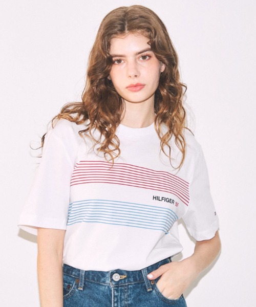 17000円を　トミーヒルフィガー　白黒ストライプ チュニック　新品未使用 TOMMY HILFIGER - 17000円を トミーヒルフィガー 白黒ストライプ