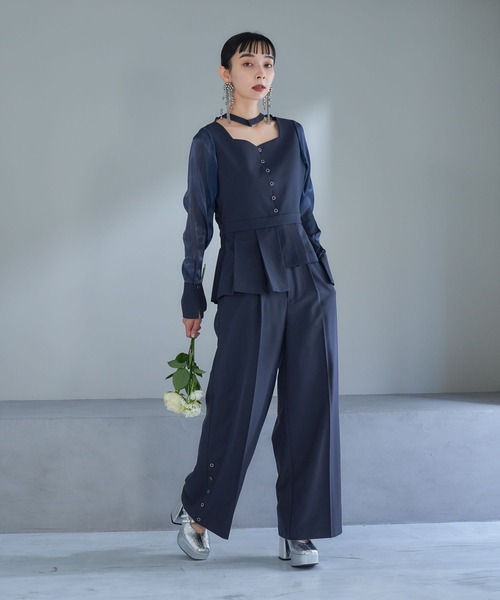 HARE（ハレ）の「【オケージョン/セレモニー/お呼ばれ】2WAYブラウス