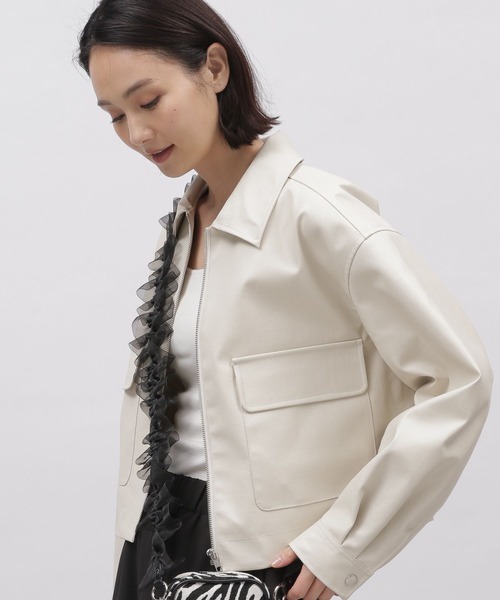 LAKOLE（ラコレ）の「チュールラッフルショルダー2 / 100480（スマホグッズ・レディース・ブラック/ブルー/ライトグレー/カーキ/ライトブルー/ネイビー・FREE）」の2枚目の写真