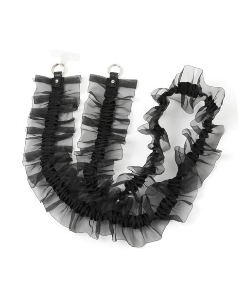 LAKOLE（ラコレ）の「チュールラッフルショルダー2 / 100480（スマホグッズ・レディース・ブラック/ブルー/ライトグレー/カーキ/ライトブルー/ネイビー・FREE）」の7枚目の写真