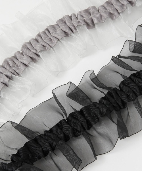 LAKOLE（ラコレ）の「チュールラッフルショルダー2 / 100480（スマホグッズ・レディース・ブラック/ブルー/ライトグレー/カーキ/ライトブルー/ネイビー・FREE）」の9枚目の写真