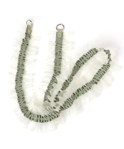 LAKOLE（ラコレ）の「チュールラッフルショルダー2 / 100480（スマホグッズ・レディース・ブラック/ブルー/ライトグレー/カーキ/ライトブルー/ネイビー・FREE）」の11枚目の写真