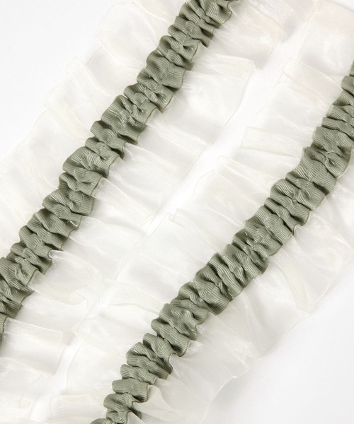 LAKOLE（ラコレ）の「チュールラッフルショルダー2 / 100480（スマホグッズ・レディース・ブラック/ブルー/ライトグレー/カーキ/ライトブルー/ネイビー・FREE）」の12枚目の写真