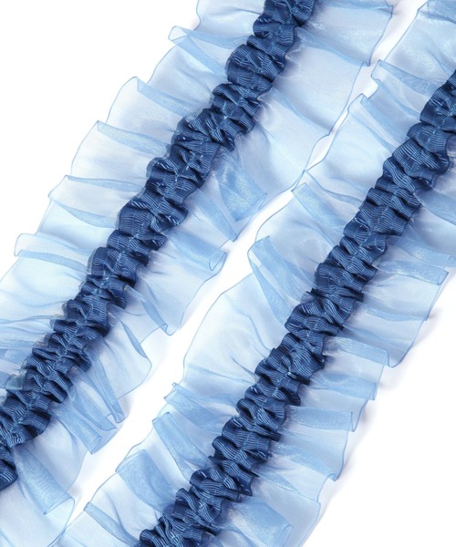 LAKOLE（ラコレ）の「チュールラッフルショルダー2 / 100480（スマホグッズ・レディース・ブラック/ブルー/ライトグレー/カーキ/ライトブルー/ネイビー・FREE）」の13枚目の写真