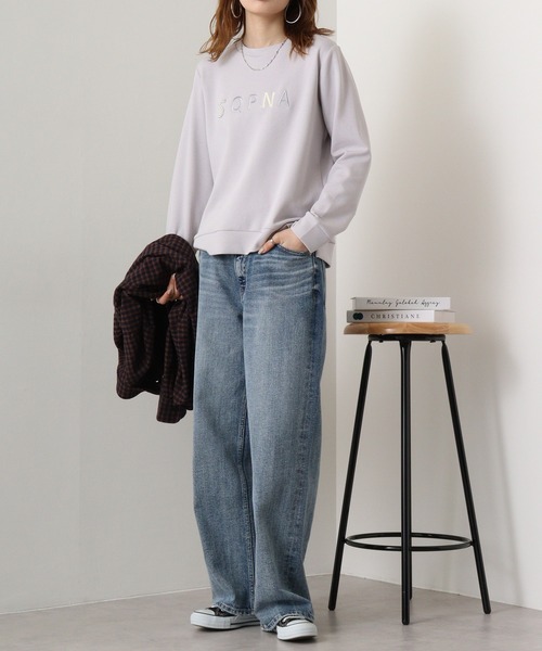 Anna Nicola(アンナニコラ)の「Anna Nicola ロゴ刺繍ダンボールプルオーバー(スウェット・レディース・モスグリーン/ライトグレー/ベージュ/ブラック・38)」の18枚目の写真