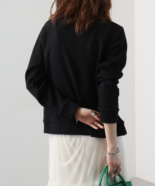 Anna Nicola(アンナニコラ)の「Anna Nicola ロゴ刺繍ダンボールプルオーバー(スウェット・レディース・モスグリーン/ライトグレー/ベージュ/ブラック・38)」の7枚目の写真