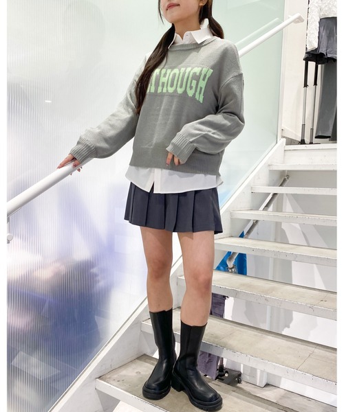 3.3 Field Trip (3.3フィールドトリップ)の「3.3 Field Trip/カラーロゴニット 2103066(ニット/セーター・レディース・ベージュ/グレー・FREE)」の22枚目の写真