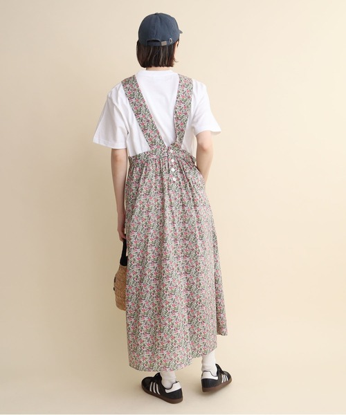 I am I in fact...(アイアムアイインファクト)の「LIBERTY apron one-piece(ジャンパースカート・レディース・グリーン/ブルー・FREE)」の6枚目の写真