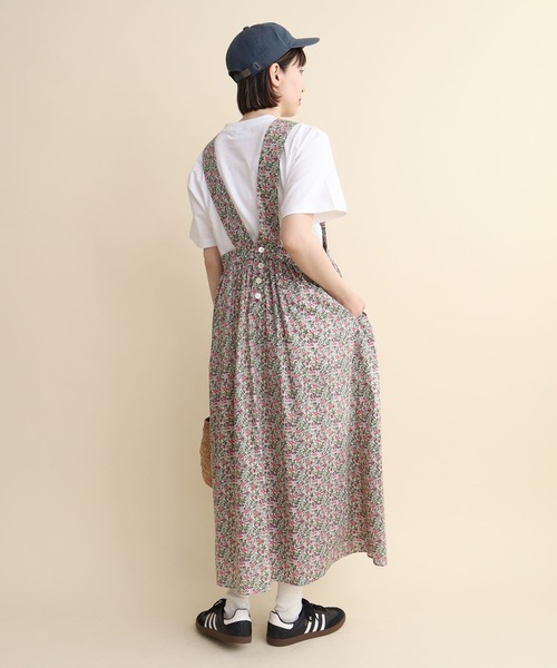 I am I in fact...(アイアムアイインファクト)の「LIBERTY apron one-piece(ジャンパースカート・レディース・グリーン/ブルー・FREE)」の12枚目の写真