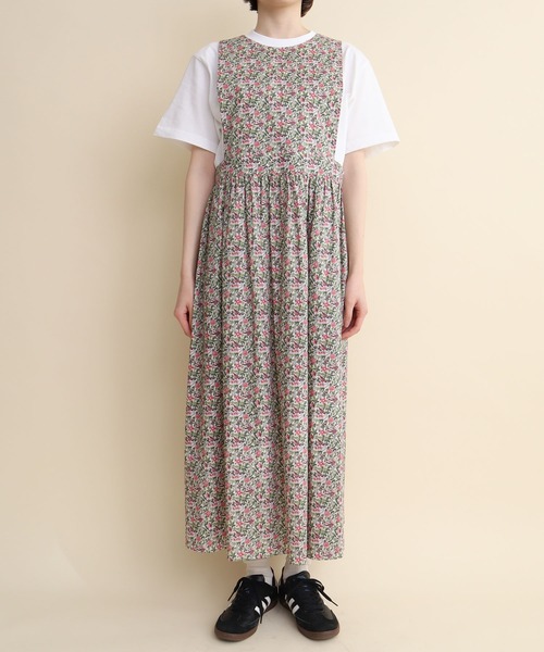 I am I in fact...(アイアムアイインファクト)の「LIBERTY apron one-piece(ジャンパースカート・レディース・グリーン/ブルー・FREE)」の17枚目の写真