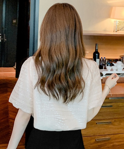 Twinkle;pm（トゥインクルピーエム）の「バイカラーチャイナブラウス（シャツ/ブラウス・レディース・ホワイト×ブラック・X-LARGE/SMALL/MEDIUM/LARGE）」の8枚目の写真