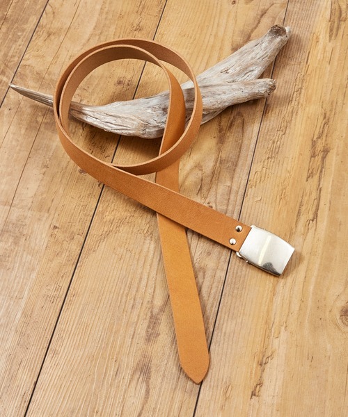 cramp（クランプ）の「Cramp クランプ / 別注バッファローレザーガチャベルト 水牛革レザーベルト / Cr-a101（ベルト・メンズ・ベージュ/ダークブラウン/ブラック・FREE）」の4枚目の写真