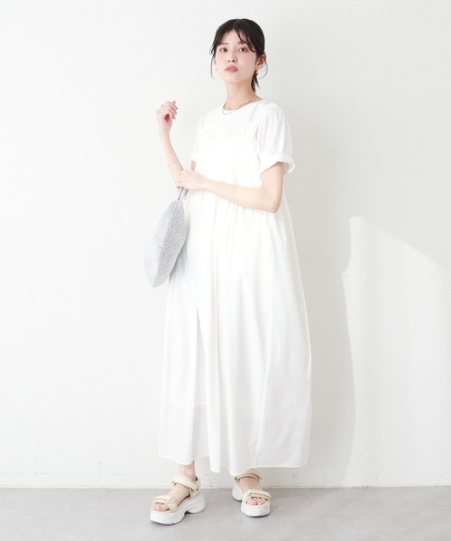 natural couture（ナチュラルクチュール）の「肩紐ギャザーキャミ