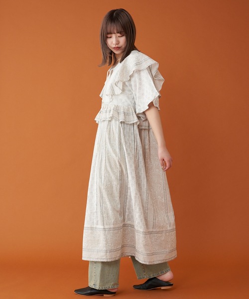 パンダ☆jacadi☆ NAPONIE - ポプリンフリルワンピース Jacadi - 専用出品 ☆jacadi☆ NAPONIE - ポプリンフリル