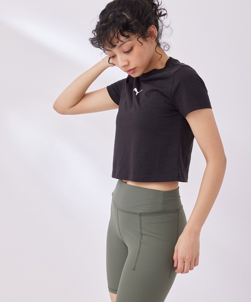 PUMA(プーマ)の「【PUMA】DARE TO クロップドTシャツ(Tシャツ/カットソー・レディース・イエロー/ホワイト/ブラック・M/L)」の5枚目の写真