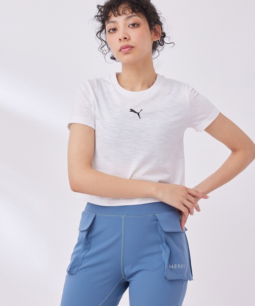 PUMA(プーマ)の「【PUMA】DARE TO クロップドTシャツ(Tシャツ/カットソー・レディース・イエロー/ホワイト/ブラック・M/L)」の7枚目の写真