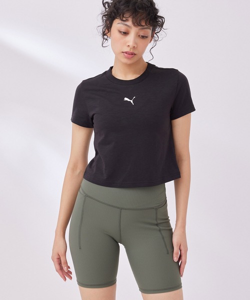 PUMA(プーマ)の「【PUMA】DARE TO クロップドTシャツ(Tシャツ/カットソー・レディース・イエロー/ホワイト/ブラック・M/L)」の4枚目の写真