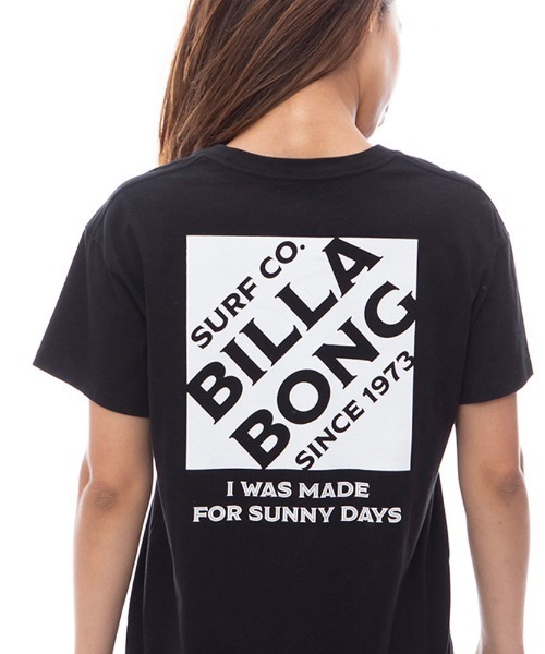 tシャツ 「WEB限定」ヘリンボーンロゴTEE レディース セール】BILLABONG レディース SQUARE LOGO TEE Tシャツ 【2024