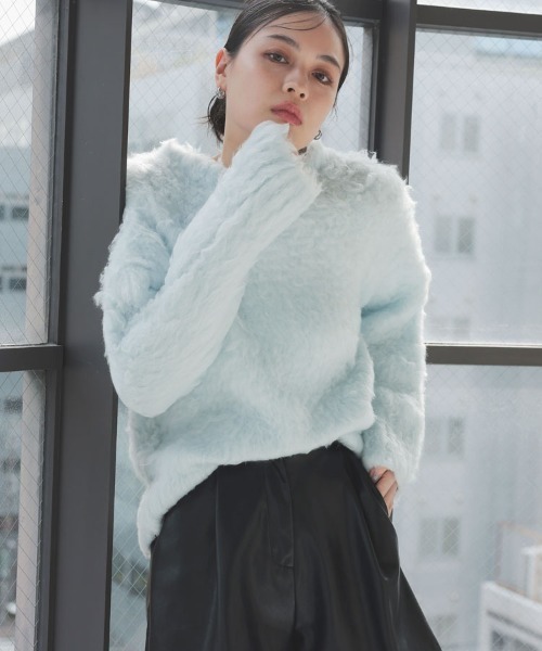 pufe】シャギー起毛ニット（ニット/セーター）｜pufe（ピュフェ）の