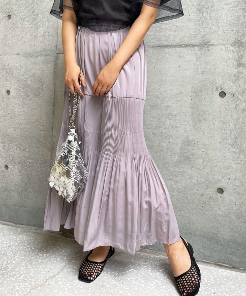 セール】プリーツ切替スカート《手洗い可能》（スカート）｜ENIM BY