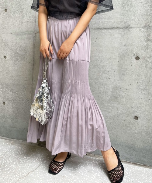 セール】プリーツ切替スカート《手洗い可能》（スカート）｜ENIM BY