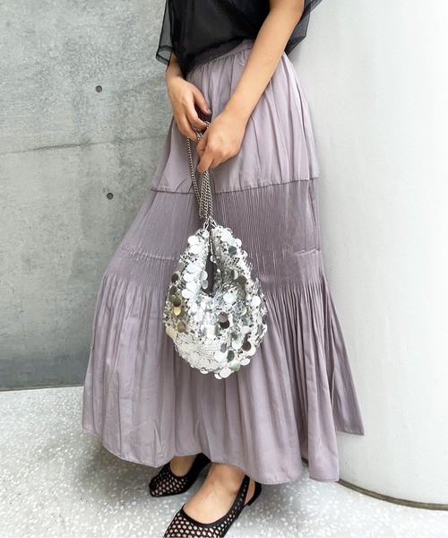 セール】プリーツ切替スカート《手洗い可能》（スカート）｜ENIM BY