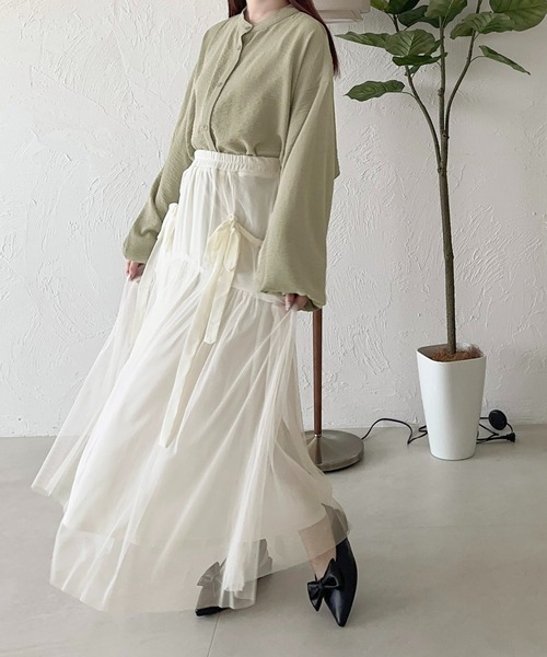 apres jour clair(アプレジュールクレア)の「【apres jour clair】袖ボリュームバンドカラーシャツ【ZOZOTOWN限定アイテム】(シャツ/ブラウス・レディース・オフホワイト/ライトブルー/カーキ/ライトピンク/アイボリー・フリー/X-LARGE)」の12枚目の写真