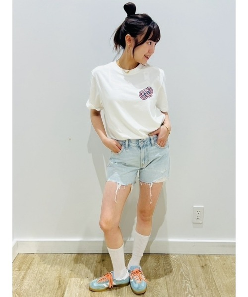 GUCCI デニムショートパンツ ライトブルー ネコちゃん 24インチ XS GUCCI デニムショートパンツ ライトブルー ネコちゃん 24インチ XS