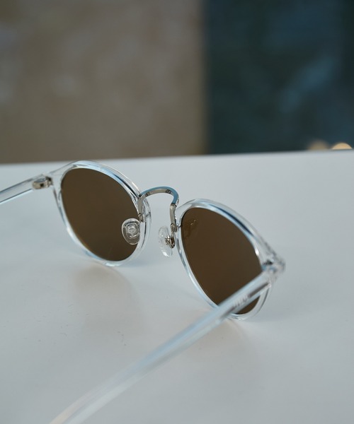 JUNRED(ジュンレッド)の「コンビボストンサングラス(サングラス・メンズ・ブラウン/ミント・FREE)」の4枚目の写真