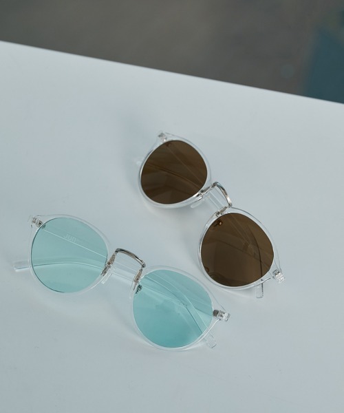 JUNRED(ジュンレッド)の「コンビボストンサングラス(サングラス・メンズ・ブラウン/ミント・FREE)」の6枚目の写真