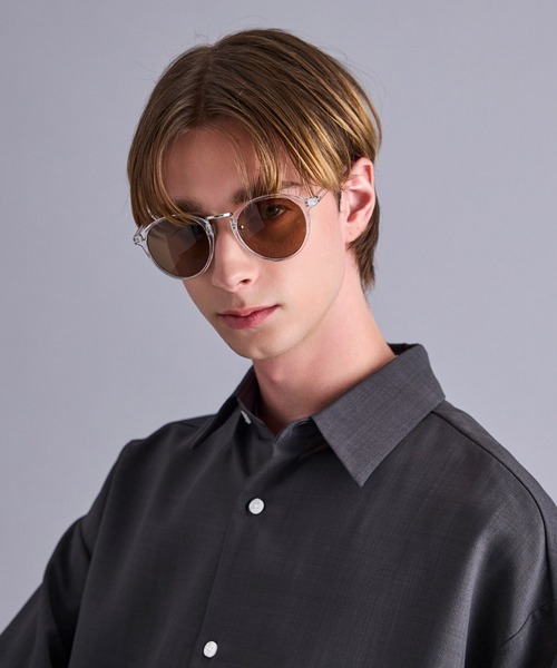 JUNRED(ジュンレッド)の「コンビボストンサングラス(サングラス・メンズ・ブラウン/ミント・FREE)」の7枚目の写真