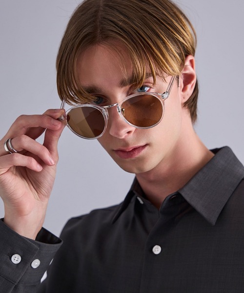 JUNRED(ジュンレッド)の「コンビボストンサングラス(サングラス・メンズ・ブラウン/ミント・FREE)」の8枚目の写真