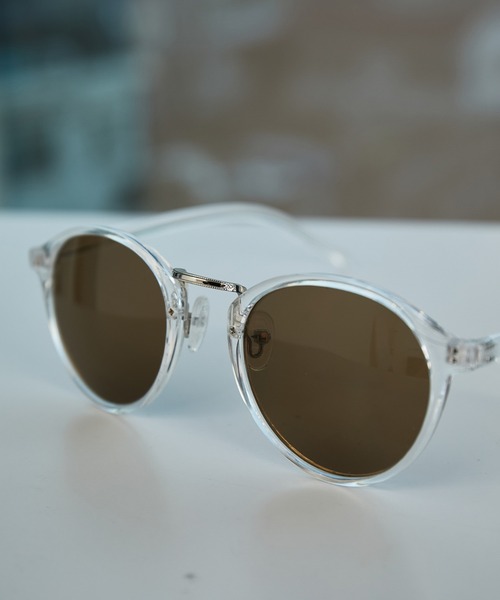 JUNRED(ジュンレッド)の「コンビボストンサングラス(サングラス・メンズ・ブラウン/ミント・FREE)」の14枚目の写真